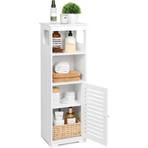 White Floor Standing Storage Cabinet