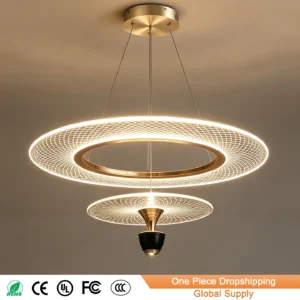 Living Room Chandelier Modern Villa