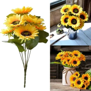 1 Bunch Artificial Sunflowers 29cm